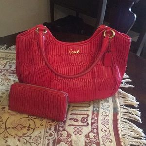 Coach handbag and matching wallet